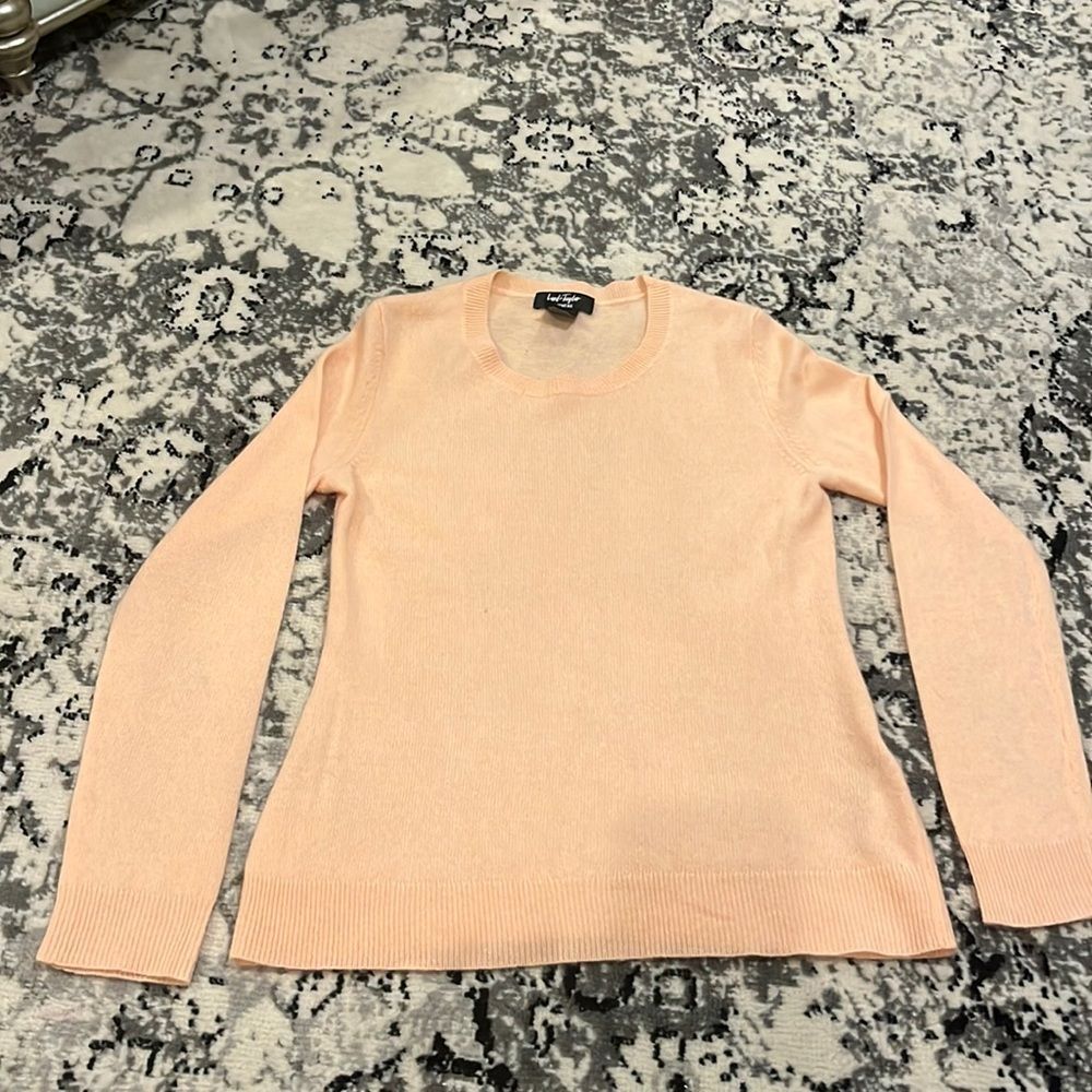 Peach Cashmere Sweater  90s Lord  Taylor Sweater  Soft Cashmere Sweater